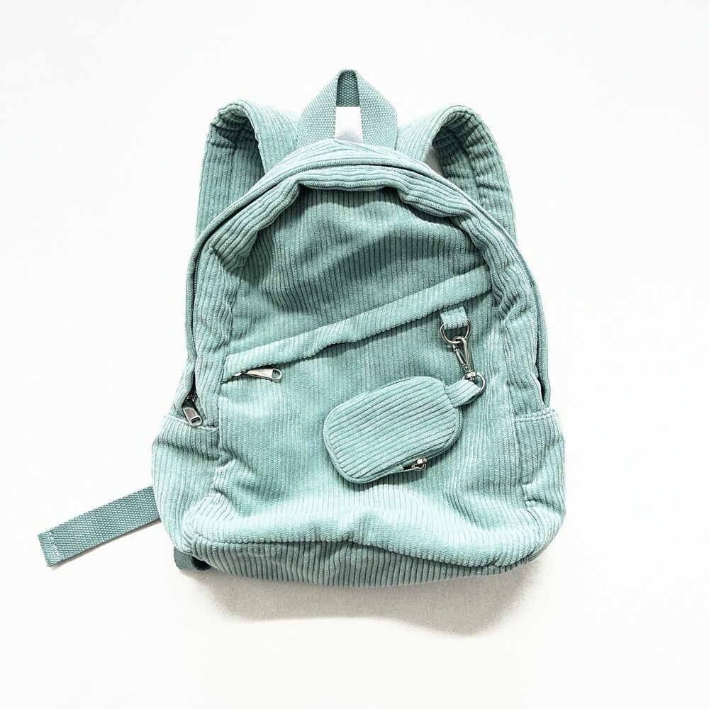 Wild Fable Mint Green Teal Aqua Corduroy Mini Backpack Y2K Soft Girl